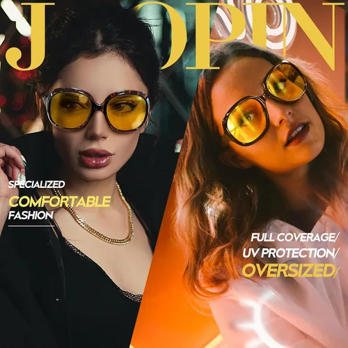Vista 65 de Joopin Lentes de sol de gran tamaño para mujer, polarizados, grandes, para conducción, protección UV, grandes sombras