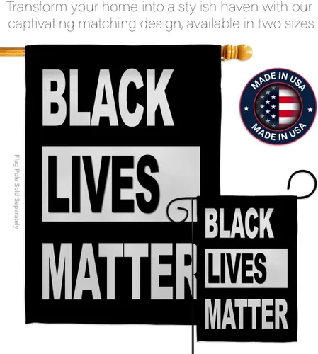 Vista 4 de BLM - Juego de derechos civiles de apoyo, causa, anti racismo, revolución, movimiento, igualdad, decoración social, cartel de regalo para patio