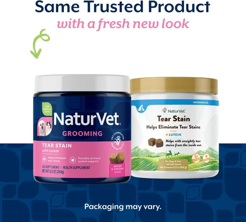 Vista 2 de NaturVet Suplementos de luteína para manchas de lágrimas para perros y gatos - Previene las manchas de lágrimas para perros y razas de gatos