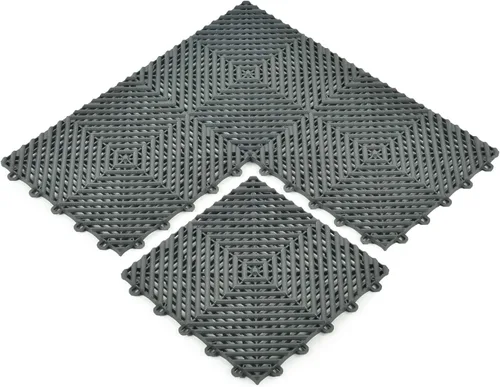 Vista 8 de Greatmats - Azulejos de garaje perforados de flujo libre, 1 x 1 pie x 0.5 pulgadas, paquete de 25 (negro)