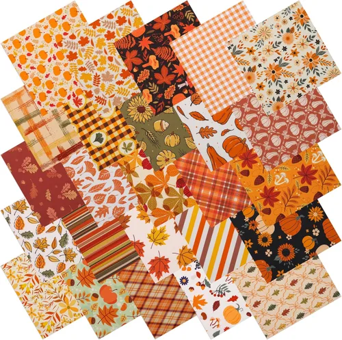 Vista 11 de 25 cuadrados de tela de algodón William Morris, 10 x 10 pulgadas, diseño Algodón precortado, 25 patrones florales vintage surtidos, para acolchar