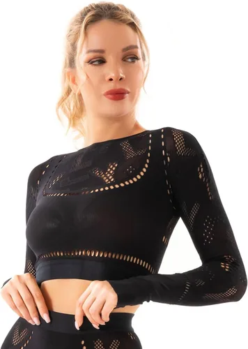 Vista 4 de LASETA Trajes de entrenamiento sexy sin costuras para mujer, diseño creativo, pantalones cortos, conjunto deportivo de 2 piezas