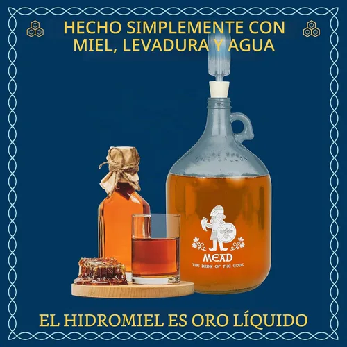 Vista 2 de Jigger N' Dash Mead Making Kit – Kit reutilizable para hacer miel – Kit completo de Mead – Todos los suministros de hidromiel que necesitas hacen 1