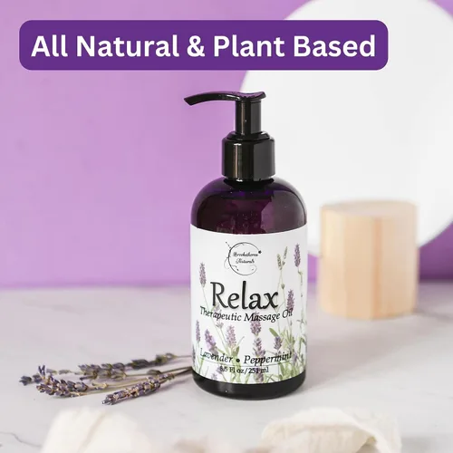 Vista 7 de Aceite de masaje para terapia de masaje Kit de masaje con aceite de masaje sin perfume y aceite de lavanda para masaje de cuerpo completo