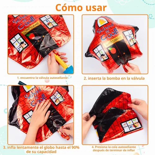 Vista 7 de 20 globos de Mylar de aluminio para el regreso a clases