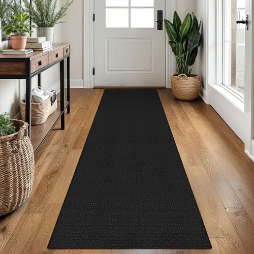 Vista 18 de EARTHALL Alfombra tejida de 2 x 3 pies, lavable para entrada, alfombra trenzada antideslizante, alfombra para puerta interior y exterior, alfombra