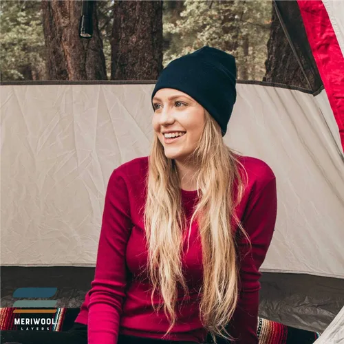Vista 5 de MERIWOOL - Gorro unisex de lana de merino, en varios