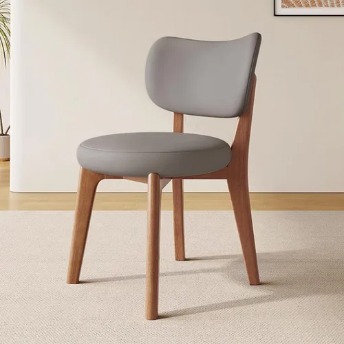 Vista 21 de Juego de sillas de comedor de madera de 1/2/4, sillas de cocina con respaldo curvo, silla de vestíbulo, silla de comedor tapizada, silla de comedor