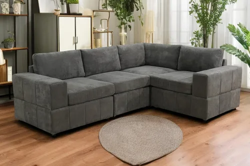 Vista 7 de A Ainehome Sofá seccional, juego de sofá de 4 asientos para sala de estar, sofá en forma de L, juegos de muebles seccionales para sala de estar