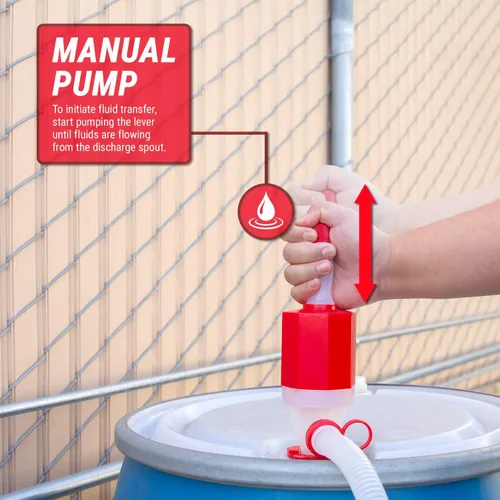 Vista 4 de TERAPUMP - Bomba de agua potable de tambor de velocidad rápida, sin BPA, de grado alimenticio, sin BPA, 2 unidades Food Grade, BPA Free, Emergency