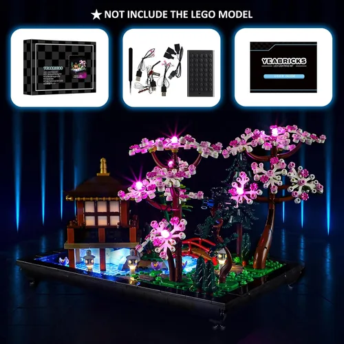 Vista 5 de YEABRICKS Luz LED para Lego-10315 Icons Tranquil Garden Building Blocks Modelo (Lego Set no incluido)