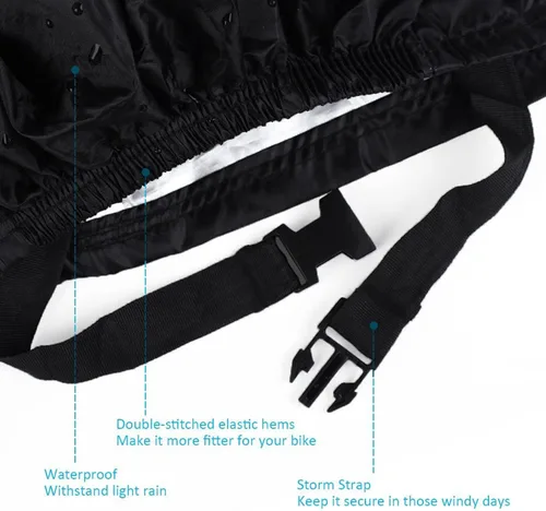 Vista 5 de Funda para bicicleta para 1, 2 o 3 bicicletas, funda impermeable para bicicleta, fundas de almacenamiento al aire libre para bicicleta XL XXL 420D