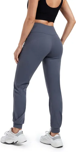 Vista 3 de Blaosn Pantalones deportivos fluidos para mujer con bolsillos, pantalones deportivos de yoga, entrenamiento, leggings casuales para descansar, ropa
