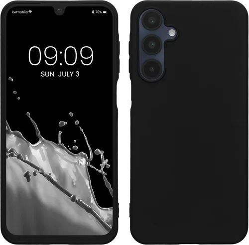 Vista 42 de kwmobile Funda compatible con Samsung Galaxy A12 - Funda protectora de silicona TPU suave y delgada - Azul Báltico