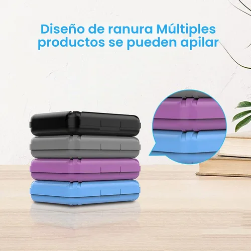 Vista 6 de ORICO Estuche para disco duro de 3.5 pulgadas, funda de transporte para disco duro externo antiestático y a prueba de golpes, compatible con WD