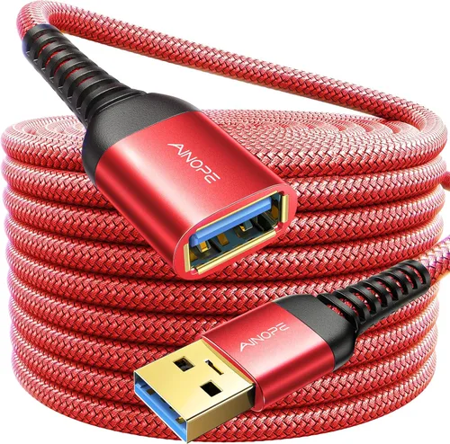 Vista 8 de AINOPE Cable de extensión USB, extensor USB, cable de extensión USB 3.0, cable macho a hembra, cable de alta transferencia de datos, compatible