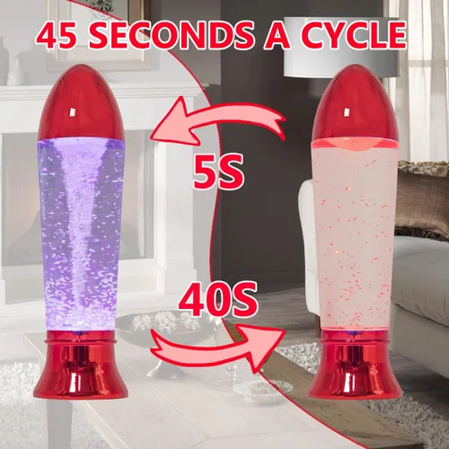 Vista 4 de YAKii - Lámpara de tornado LED que cambia de color, 10.5", juguete de ciencia que genera un tornado, funciona con pilas o un cable USB.