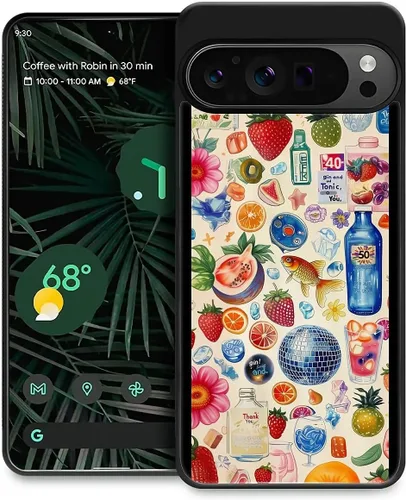 Vista 283 de Compatible con Google Pixel 4A 5G Mobile Case Creative Acrylic Panel trasero Silicona Protección Grip especialmente diseñado para Google Pixel 4A 5G