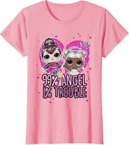 Vista 9 de LOL Surprise Sugar & Spice 99% Angel 1% Trouble Camiseta, Blanco
