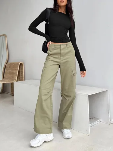 Vista 4 de Trendy Queen Camisetas de manga larga para mujer, a la moda, para otoño, 2023, básicas, para entrenamiento, ajustadas, Y2K