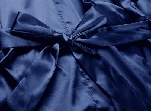 Vista 3 de Bata tipo kimono de satén para mujer, bata larga y sedosa para dama de honor, ropa de dormir para boda, fiesta, prepararse