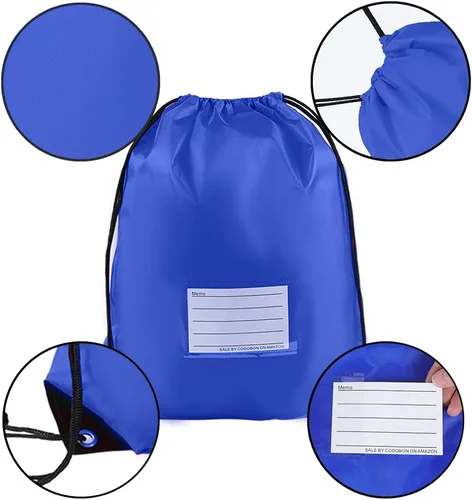 Vista 9 de CODOBON Paquete de 20 bolsas con cordón, mochila de cuerda de dibujo a granel, bolsa de bricolaje para gimnasio, deportes, bolsa para mujeres