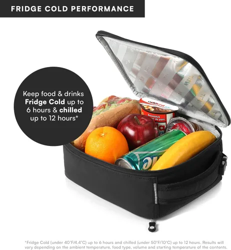 Vista 2 de Titan Fridge - Nevera portátil vertical fría con 2 Ice Walls® de 250g, Black Ice Fridge cold insulated cooler bag with leak proof lining for men