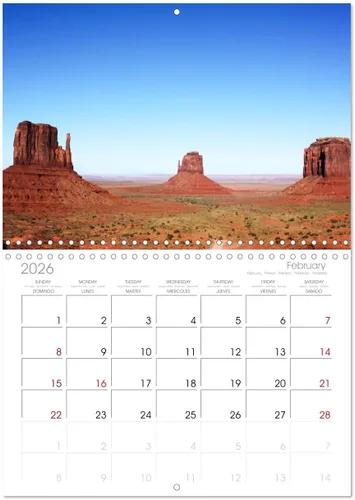 Vista 6 de Arizona - Calendario mensual de pared mensual del estado del Gran Cañón 2023 de 11.7 x 16.5 pulgadas (abierto), calendario mensual de Calvendo 2023