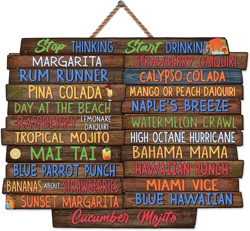 Vista 25 de Artsy Woodsy Letrero de madera personalizado con estampado de barra Tiki (no tallado ni neón), decoración de verano, cartel de piscina, patio