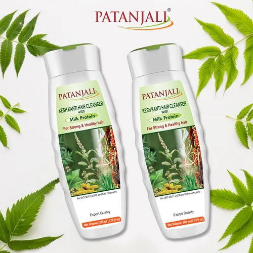 Vista 3 de patanjali Kesh Kanti Milk Protein Champú limpiador para el cabello, 6.8 fl oz, paquete de 2