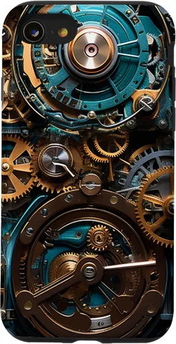 Vista 18 de Mechanical Steampunk Gears Internal Cogwork Mechanism Case for iPhone 17