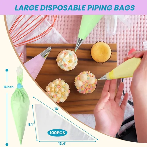 Vista 5 de 100 bolsas desechables grandes de 16 pulgadas, 10 bolsas de sangre de Halloween para bebidas