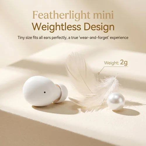 Vista 4 de Audífonos invisibles para dormir de lado, mini auriculares inalámbricos Bluetooth ultra pequeños, ajuste de presión cero, bloqueo de ruido