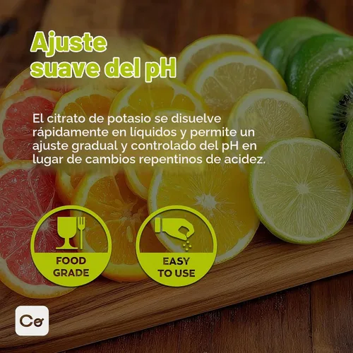 Vista 4 de Coolinario Citrato de potasio en polvo (1 libra) tampón de pH y regulador de acidez para bebidas y lácteos Mejora el sabor y la vida útil