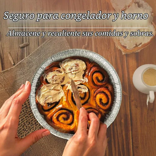 Vista 5 de Paquete de 55 sartenes redondas de aluminio de 7 pulgadas con tapas, sartenes de papel de aluminio con tapas transparentes, sartenes redondas aptas