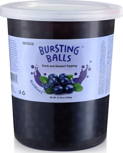 Vista 4 de Perlas Boba de fruta de la pasión, bolas de té explosivas, bebida y cobertura de postre, perlas de tapioca de burbujas de maracuyá para té
