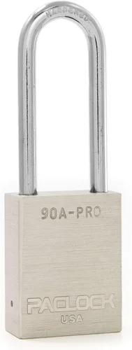 Vista 73 de PACLOCK Candado de la serie 90A-PRO, compre American Act obediente, aluminio anodizado marrón, cilindro de 7 pines de alta seguridad con 1 llave por