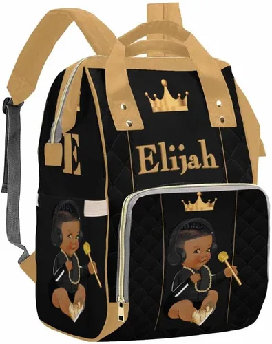 Vista 34 de Artsadd Bolsa de pañales con nombre personalizado para bebé, mochila para mamá y papá, pattern 01, Mochilas Daypack