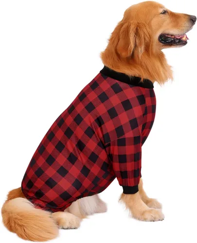 Vista 21 de HDE Pijama de una pieza para perro, ligero, para perros M-3XL, estrellas fantasmales, talla S