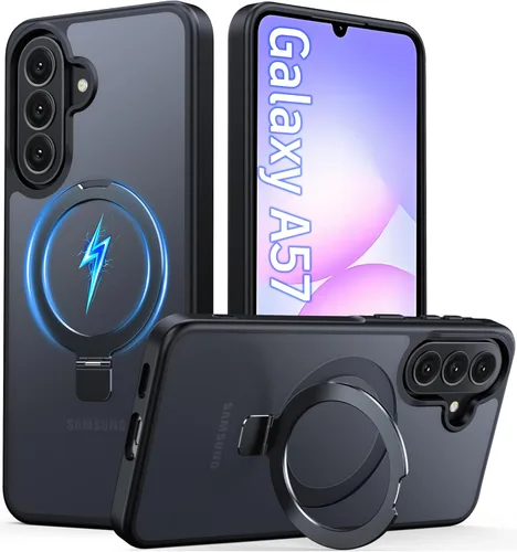 Vista 62 de Oterkin Funda para Google Pixel 10a con soporte magnético de giro de 360° [compatible con MagSafe] [antideslizante] [15 pies] a prueba de golpes