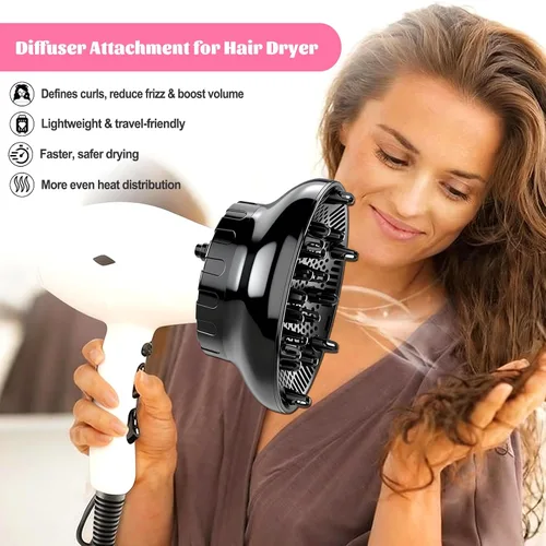 Vista 4 de Difusor universal de cabello para secadores de pelo de 1.4 a 3.1 pulgadas, accesorio difusor de secador de pelo, difusor profesional para cabello