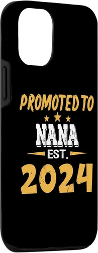 Vista 3 de Funda para iPhone 14 Promoted To NANA Est.2024 Pregnancy Announcement New Baby