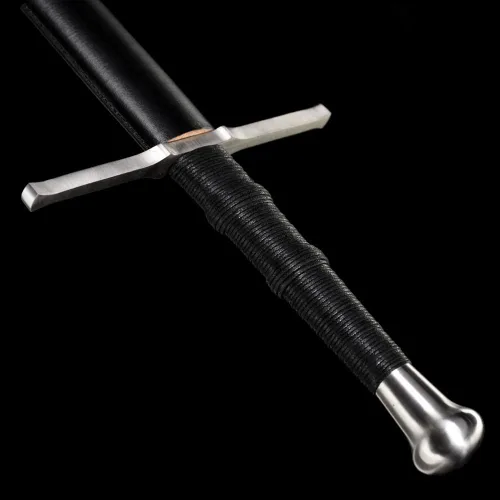 Vista 6 de YONG XIN SWORD - Espada, hecha a mano, práctica, acero al carbono 1095, espiga completa, afilada, vaina