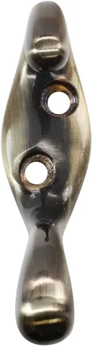 Vista 5 de Rok perchero de dos ganchos resistente, 3-1/2" - Paquete de 10 unidades, Antique Brass