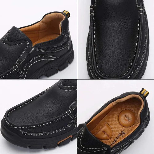 Vista 6 de Venshine Mocasines casuales para hombre, zapatos de cuero para caminar