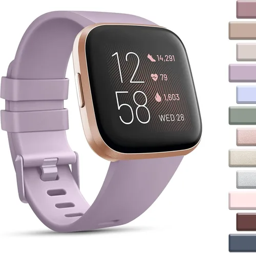 Vista 8 de Paquete de 8 correas deportivas compatibles con Fitbit Versa 2, correas de repuesto clásicas de silicona suave para reloj inteligente Fitbit Versa 2