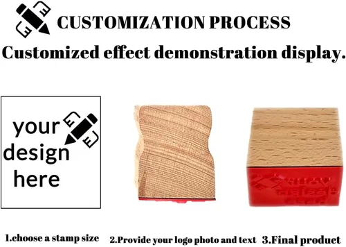 Vista 3 de Sello de goma personalizado, añade tu texto/foto/logotipo, sello de diseño personalizado, crea tu propio sello para sello de dirección de retorno