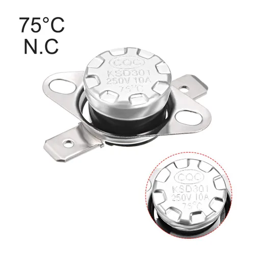 Vista 107 de uxcell KSD301 Termostato 32.0 °F/32 ° F 10 A Normalmente Cerrado N.C Ajuste Snap Disc Interruptor de temperatura para microondas, horno, cafeteras 2