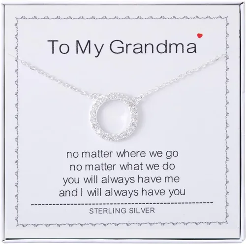 Vista 8 de Collar para mujeres y niñas, collar de círculos de plata de ley, collar de fuerza de coraje, guerreros, ideas de regalos