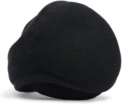 Vista 2 de 180s Calentador de orejas detrás de la cabeza de lana para hombre (negro)